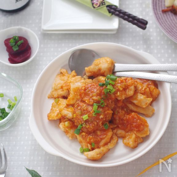 やわらか鶏むね肉のチリソース