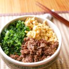 がっつり！安い！生姜焼き三色丼！