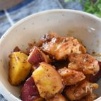 さつま芋と鶏もも肉のマスタード焼き【作り置き】