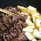 牛肉とネギの味噌南蛮焼き
