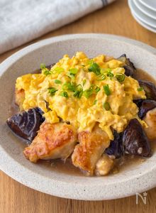 鶏むね肉となすのとろたまチキン南蛮【揚げない・ゆで卵不要】