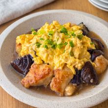 鶏むね肉となすのとろたまチキン南蛮【揚げない・ゆで卵不要】