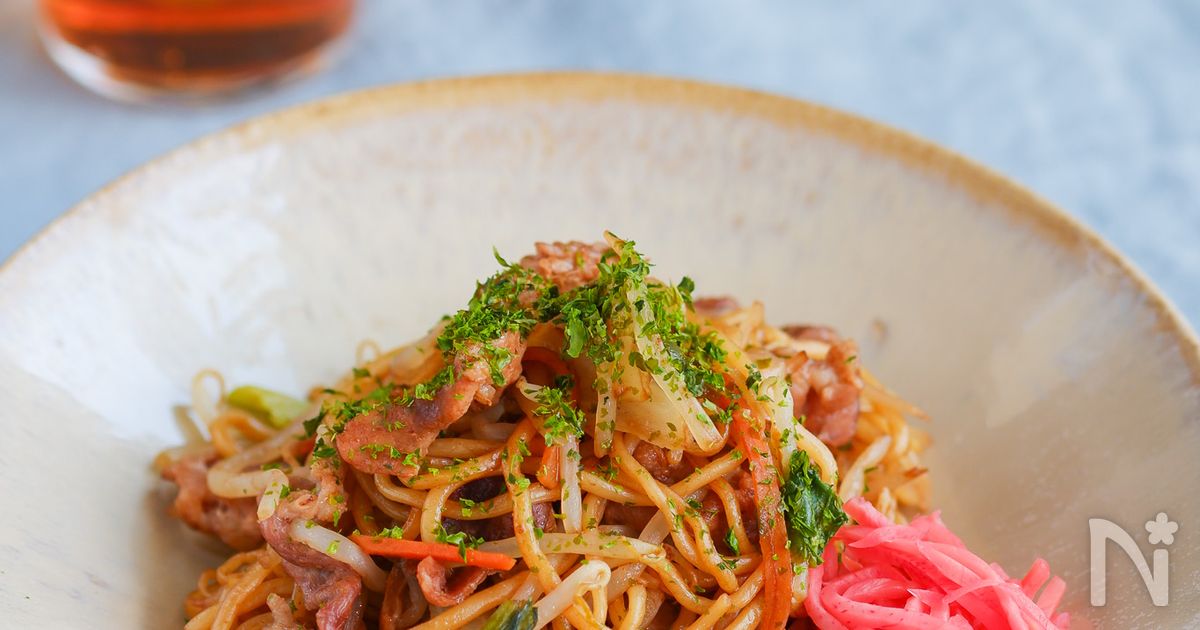 油不使用でヘルシー！電子レンジで作るソース焼きそば