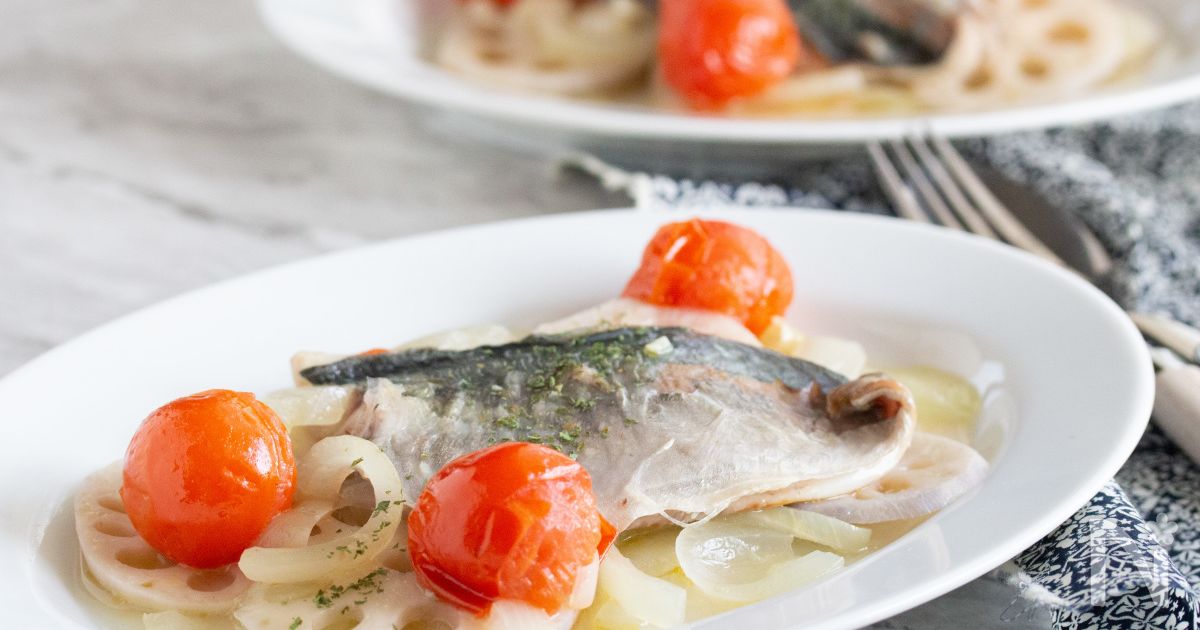 旨みたっぷりアジとレンコンのアクアパッツァ By 玉田 悦子 レシピサイト Nadia ナディア プロの料理家のおいしいレシピ