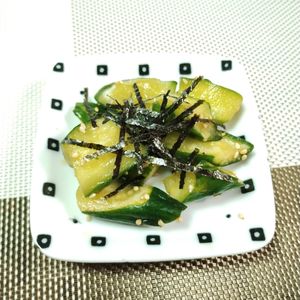 M＊Pの作ってみた!投稿(3分できゅうり救済メニュー！きゅうりの磯和え)