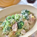 鶏肉のカルボナーラ風煮込み