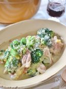 鶏肉のカルボナーラ風煮込み