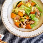 かぼちゃと鶏肉のバターしょう油炒め