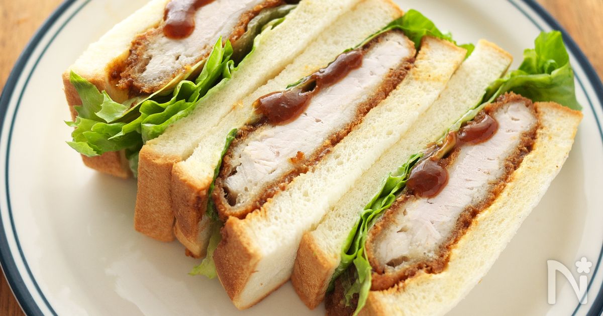 作業時間は5分！子供も大好き【ソースたっぷりカツサンド】