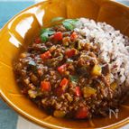 夏野菜のキーマカレー