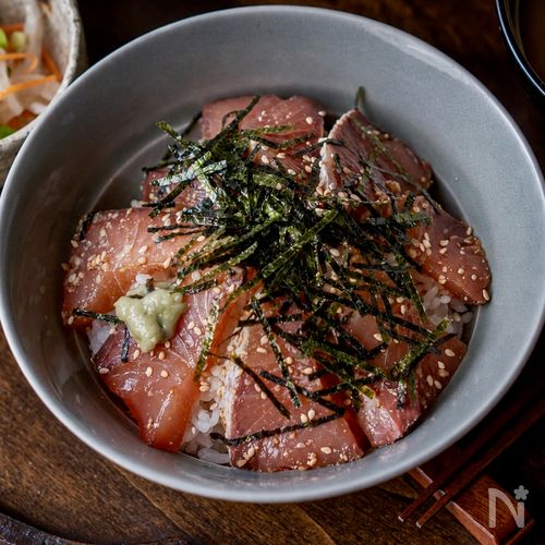 たまらないおいしさ♪【ぶりのごましょうゆ漬け丼】