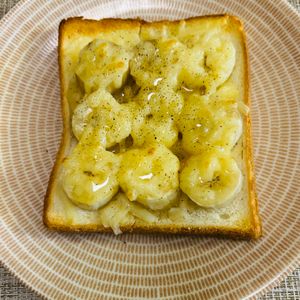 puricoの作ってみた!投稿(はちみつチーズおつまみバナナトースト)