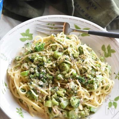 ブロッコリーとツナの豆乳クリームパスタ