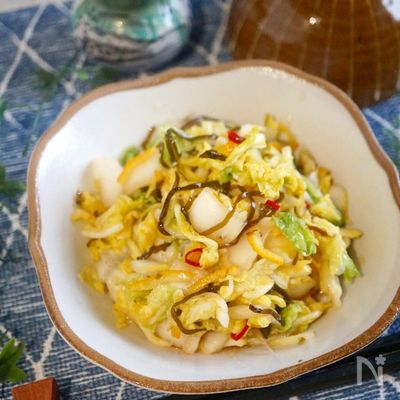 ゆず大根風♪『塩昆布入りゆず白菜』の漬物