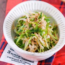 ヘルシーなのに激ウマ♪『豆苗ともやしのツナポンおかか和え』