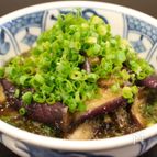 圧力鍋で蒸しなすの胡麻酢和え