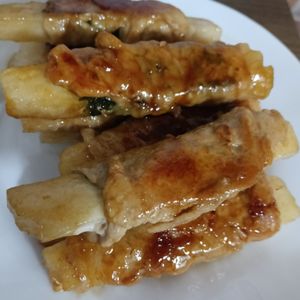 ぽぽペの作ってみた!投稿(サクうま♡【長芋と大葉の肉巻き】ポン酢だれでさっぱり美味)