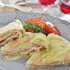 レンジで簡単！キャベツとベーコンの重ね蒸し