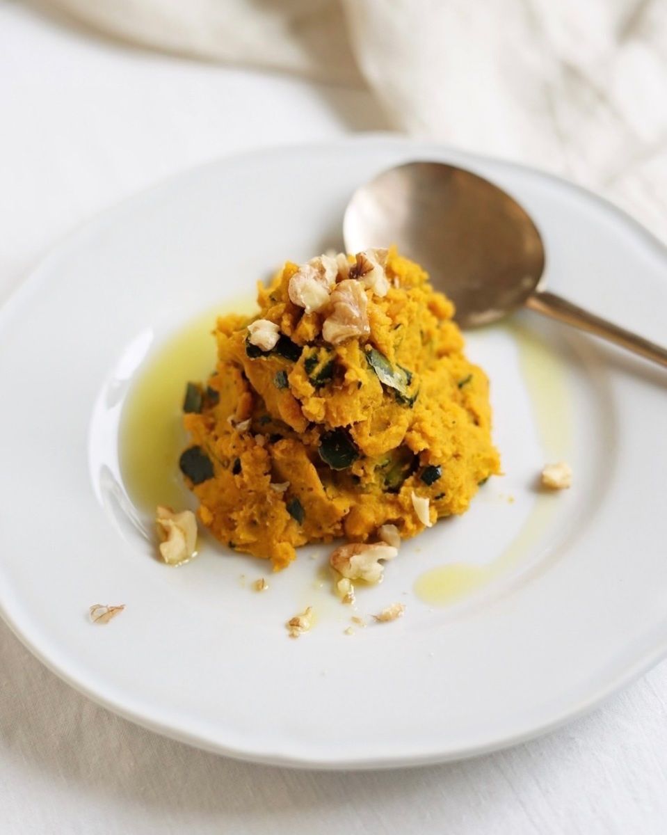 スパイスのかぼちゃのパンケーキのレシピ