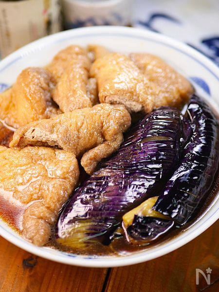 秋なすと油揚げの煮浸し
