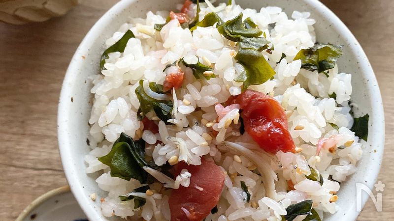 梅じゃこのわかめご飯 | レシピサイトNadia