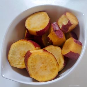 オレンジの作ってみた!投稿(【さつまいもの甘煮】レンジで簡単♡やさしい甘みにやみつき！)