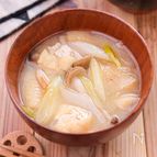 【長ねぎと油揚げのお味噌汁】ごま油で風味UP！