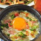 卵黄あとのせ♪白菜とカニカマのセパレートかきたま汁
