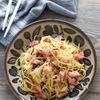 【長ねぎとベーコンの塩昆布生姜パスタ】味付け調味料不要で簡単の工程3