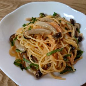 1063890の作ってみた!投稿(明太子好きが作る♡大葉香る！和風明太子パスタ)