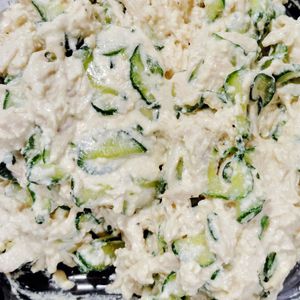 855343の作ってみた!投稿(【むね肉ときゅうりのピリ辛中華風白和え】うどんスープで簡単！)