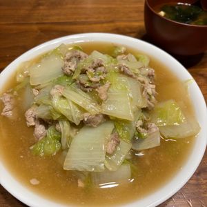 てきなーすの作ってみた!投稿(ご飯がすすむ♪【豚こまと白菜の生姜とろとろ煮】)