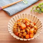 「牡蠣だし醤油で」新ごぼうと大豆の甘辛炒め