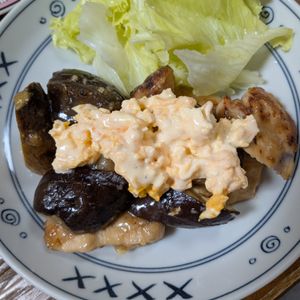 れいかの作ってみた!投稿(鶏むね肉となすのとろたまチキン南蛮【揚げない・ゆで卵不要】)