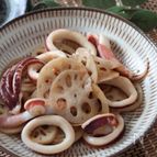 肉じゃない生姜焼き！激旨♡するめいかと蓮根の生姜焼き