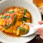 ニラかに玉のとろみあんかけ