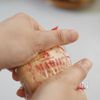 丸ごと桃の皿パフェの工程1
