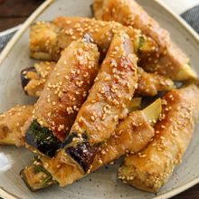 味噌がポイント！なすと大葉の肉巻き