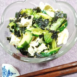 M＊Pの作ってみた!投稿(中途半端な焼肉のたれ消費にも！豆腐入りチョレギサラダ風)