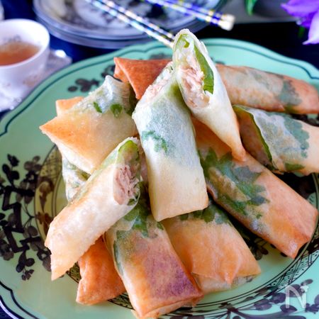 揚げない 包丁不要 皮パリパリツナもやしチーズ春巻き By 道添明子 あーぴん レシピサイト Nadia ナディア プロの料理家のおいしい レシピ