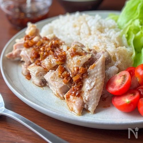 炊飯器で一発✨ほったらかしカオマンガイ🐔🍚