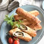 【ちくわチーズの大葉春巻き】巻いて揚げるだけ！