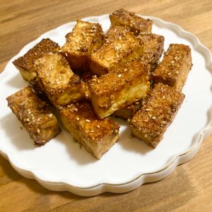 ゆかりの作ってみた!投稿(焼くだけ！厚揚げの甘辛ごま生姜焼き｜副菜や作り置きに♪)