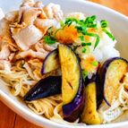 箸が進む【豚しゃぶとナスのピリ辛おろしそうめん】夏にピッタリ