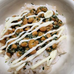 ナムディの作ってみた!投稿(もっと早く出会いたかった♡「青のりマヨチーズ納豆ごはん」)
