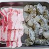 海老と豚肉の玉子もやし炒めの下準備