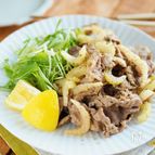 たまにはさっぱり。『豚こま肉とセロリの塩レモン炒め』