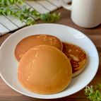 香ばしさ広がる♪ライ麦×米粉のヘルシーパンケーキ【冷凍OK】
