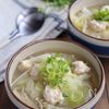 キャベツとえのきと鶏肉のあっさり塩スープ