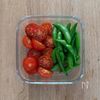トマトとスナップえんどう《塩昆布♡ネギだれ》の工程1